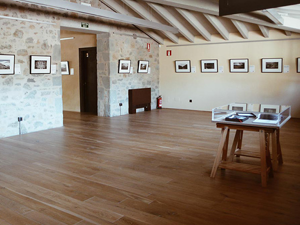 fotografia de l'exposició Paisatge i llegenda del comte Arnau al Palau de l'Abadia, Sant Joan de les Abadesses