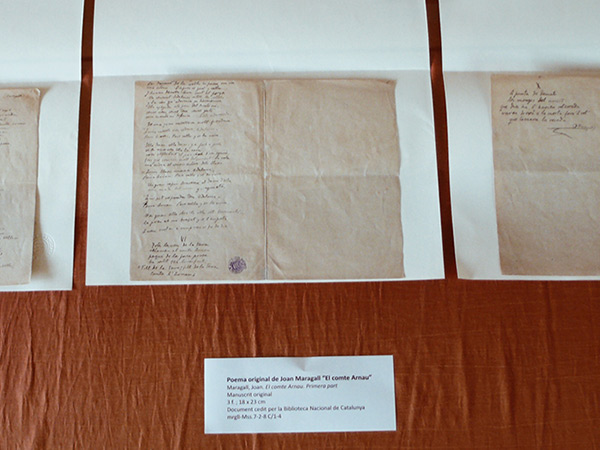 manuscrit original del poema **el comte Arnau** de Joan Maragall