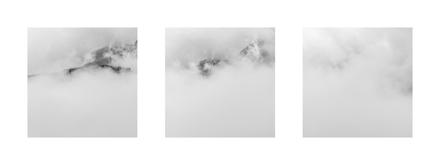 tríptic de la sèrie fotogràfica Paisatge Evanescent. Obra donada a Chhimeki Nepal